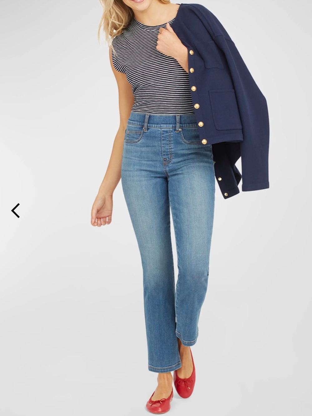 SPANX High-Rise Straight-Leg Denim Jeans size small petite